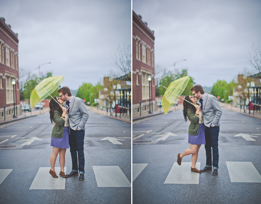 Photograph of Couple Kissing in Rain