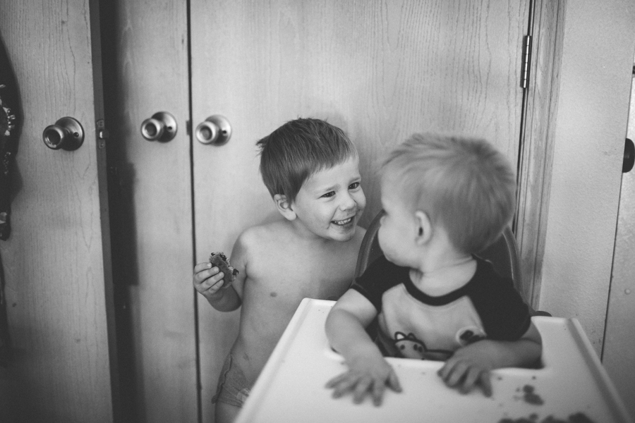 Two Boys at Breakfast by Arkansas Photographer Lissa Chandler
