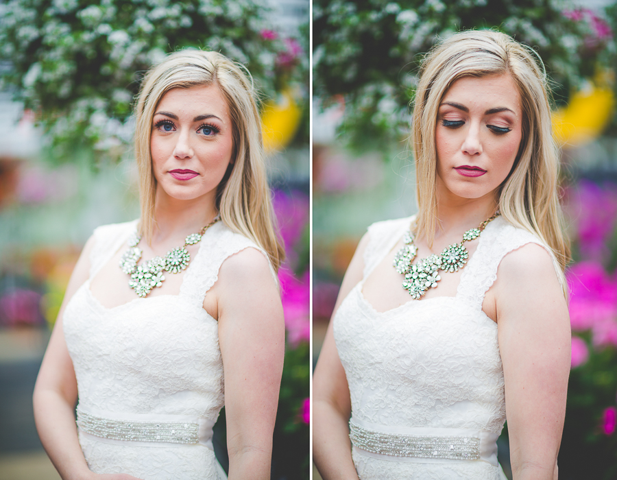 Bridal Portraits in a Greenhouse | Fayetteville Arkansas Wedding Photographer in Arkansas - lissachandler.com