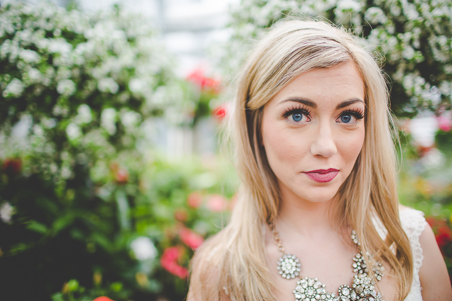 Bridal Portraits in a Greenhouse | Fayetteville Arkansas Wedding Photographer in Arkansas - lissachandler.com