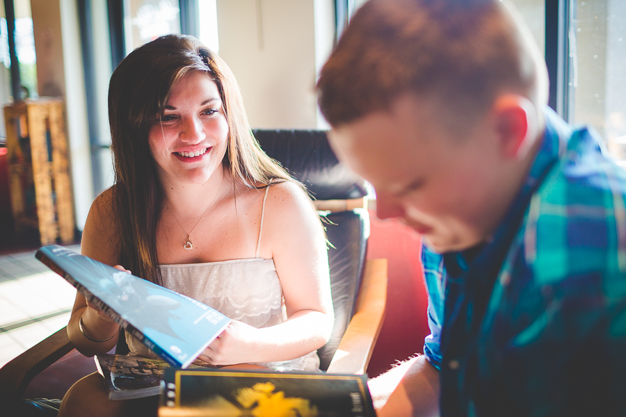 Engagement Photographs at Coffee Shop - lissachandler.com
