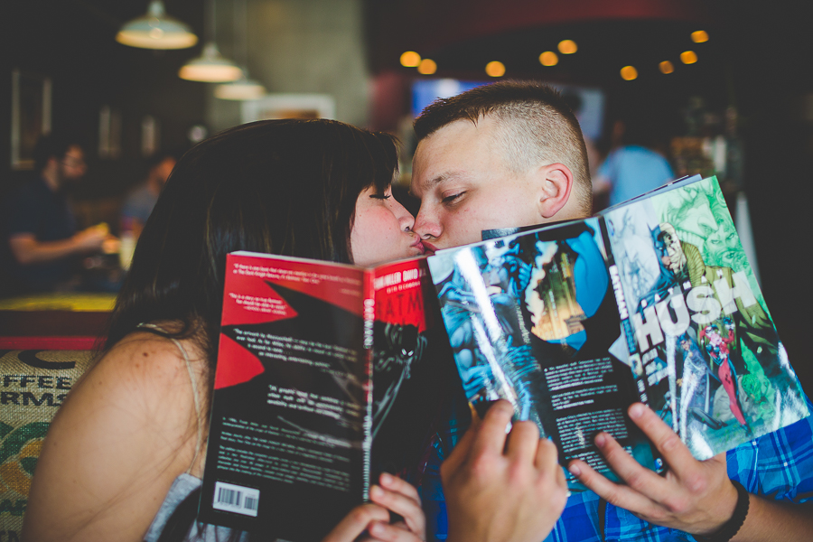 Engagement Photographs at Coffee Shop - lissachandler.com