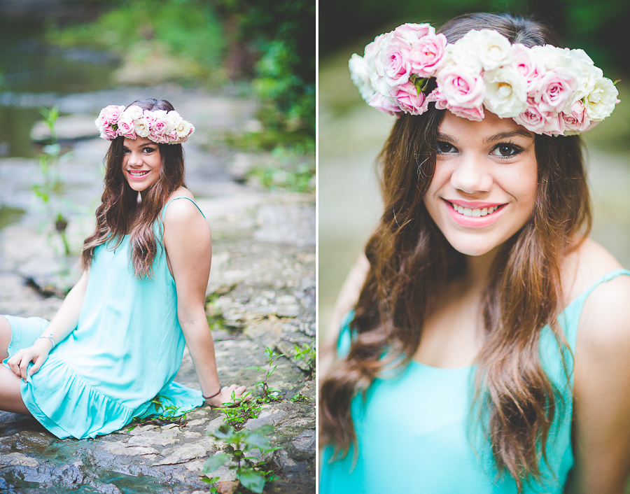 Girl with Flower Crown - Bentonville AR Senior Photographer - lissachandler.com