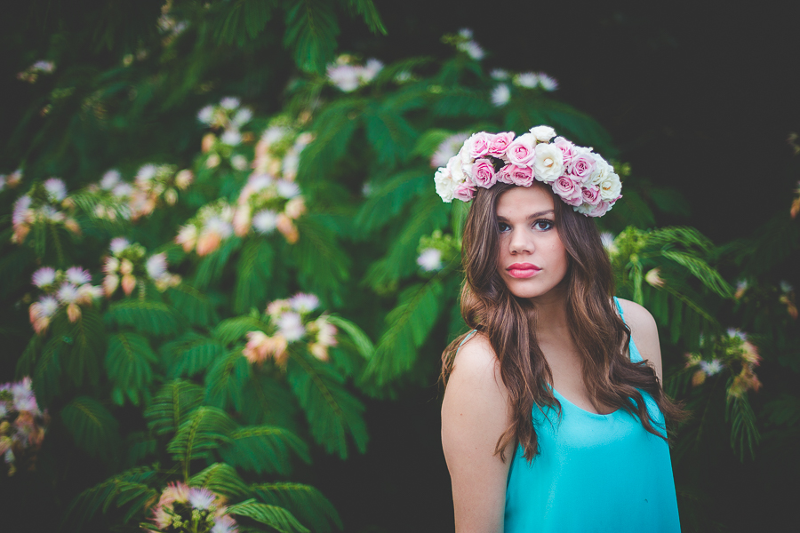 Girl with Flower Crown - Bentonville AR Senior Photographer - lissachandler.com