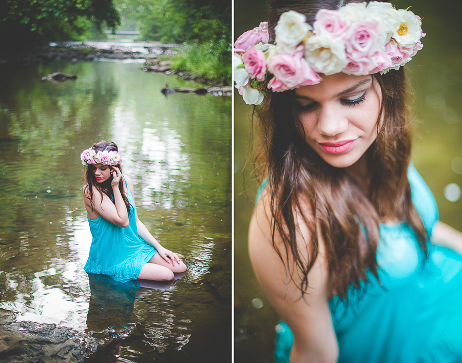 Girl with Flower Crown - Bentonville AR Senior Photographer - lissachandler.com