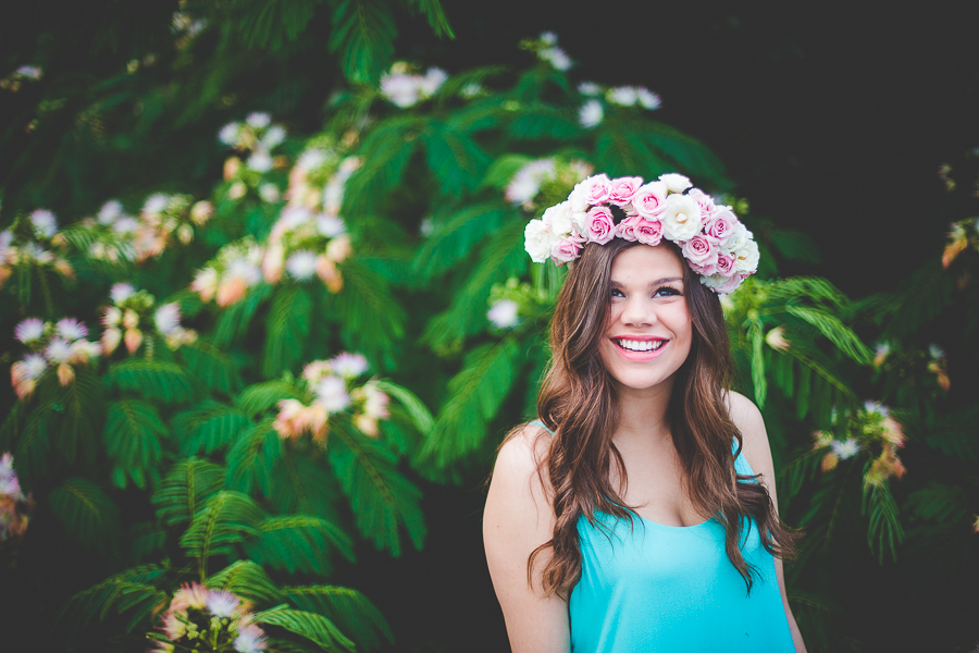 Girl with Flower Crown - Bentonville AR Senior Photographer - lissachandler.com