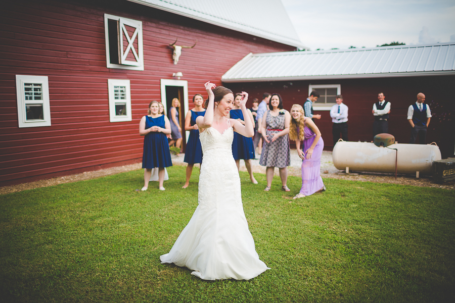 Northwest Arkansas Wedding Photographer - Bouquet Toss