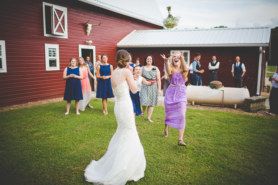 Northwest Arkansas Wedding Photographer - Bouquet Toss