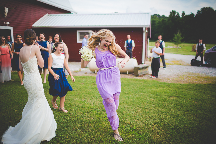 Northwest Arkansas Wedding Photographer - Bouquet Toss