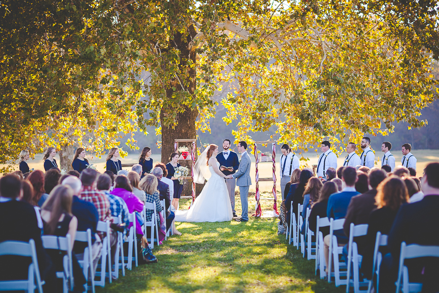 Outdoor Fall Wedding in November, Bentonville Wedding Photographer, © Elisabeth Chandler, lissachandler.com