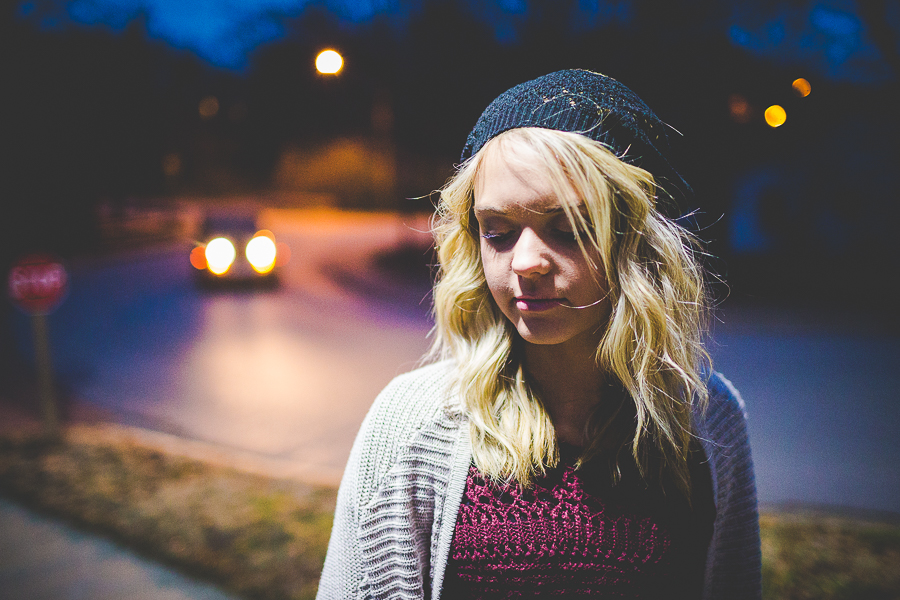 senior photographs after dark, wilson park, fayetteville photographers, lissachandler.com