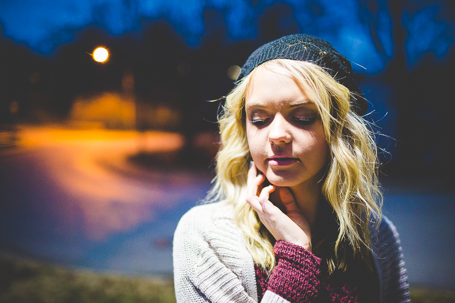 senior photographs after dark, wilson park, fayetteville photographers, lissachandler.com