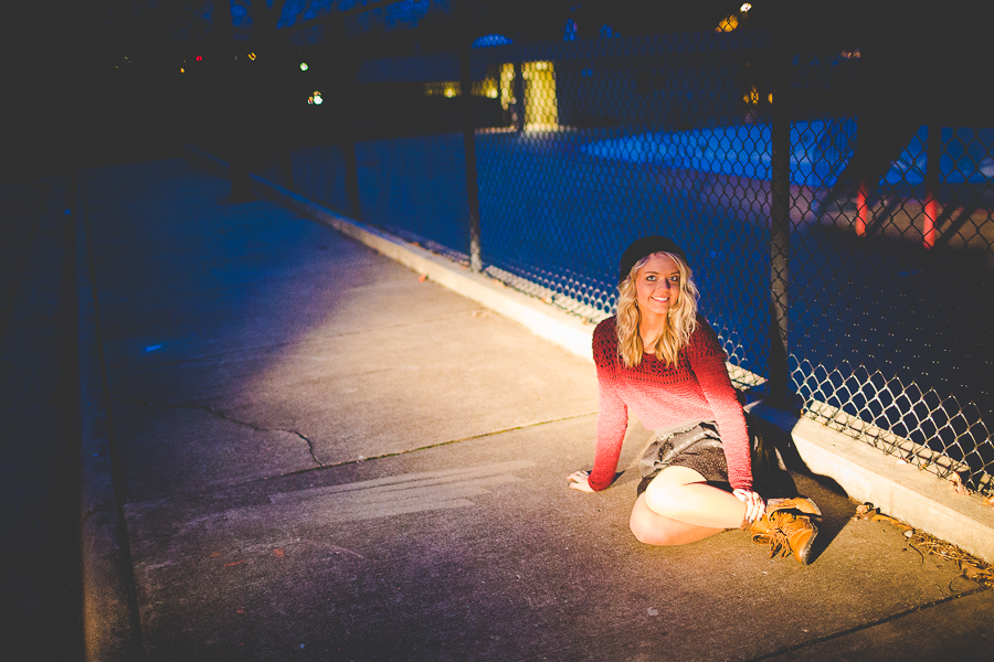 senior photographs after dark, wilson park, fayetteville photographers, lissachandler.com