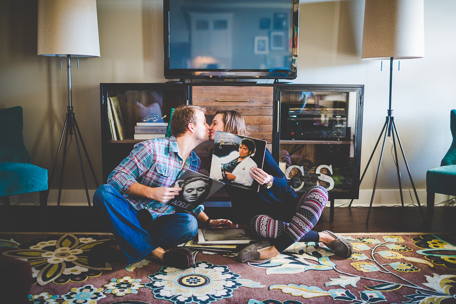 In Home Engagement Session, Bentonville Wedding Photographer, Lissa Chandler, lissachandler.com