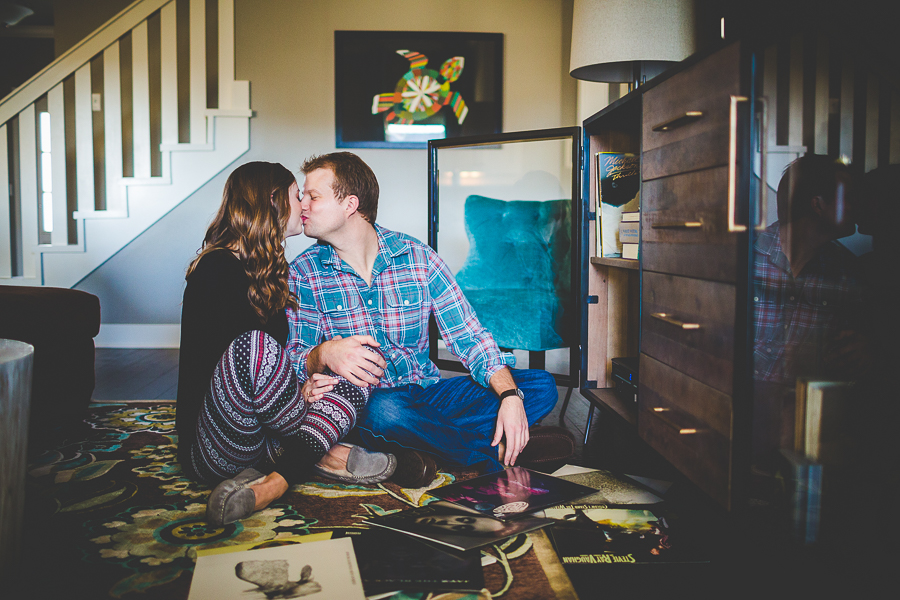 In Home Engagement Session, Bentonville Wedding Photographer, Lissa Chandler, lissachandler.com