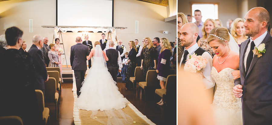 pink and gold rusting wedding in winter, no snow winter wedding, bentonville photographer