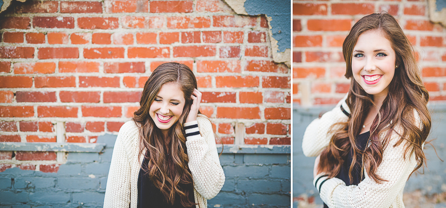 Senior Photographs with Brick Background, lissachandler.com