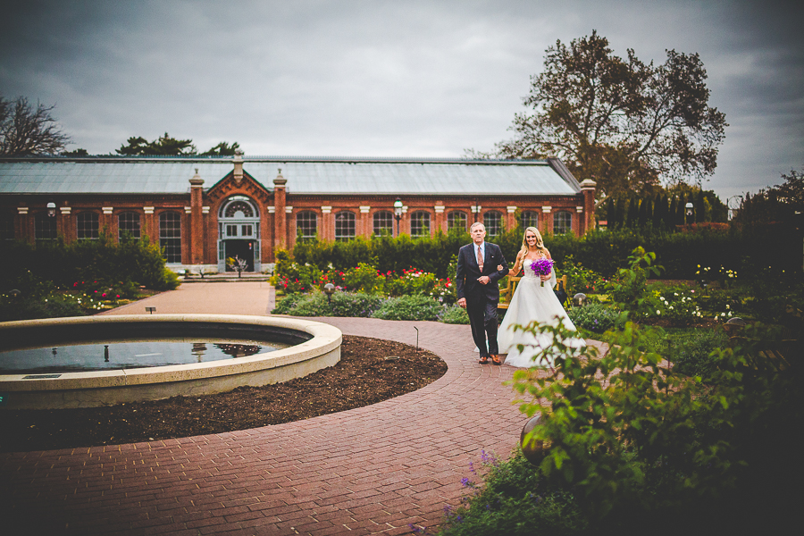 St Louis Botanical Garden Wedding - MO Wedding Photographer - lissachandler.com -22 St Louis Wedding, Bride Walking Down Aisle, Elegant Wedding