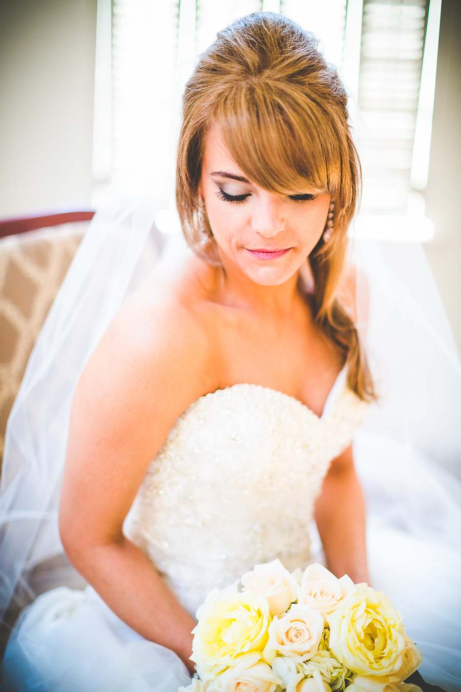 Portrait of Bride in Chair, Arkansas Wedding Photographer