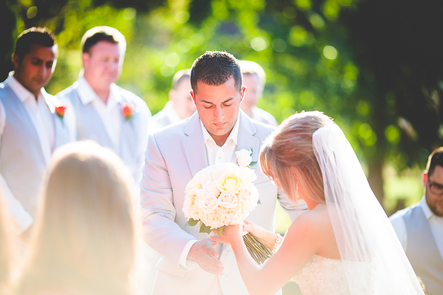 Groom Meeting Bride at Altar, Arkansas Wedding Photographer