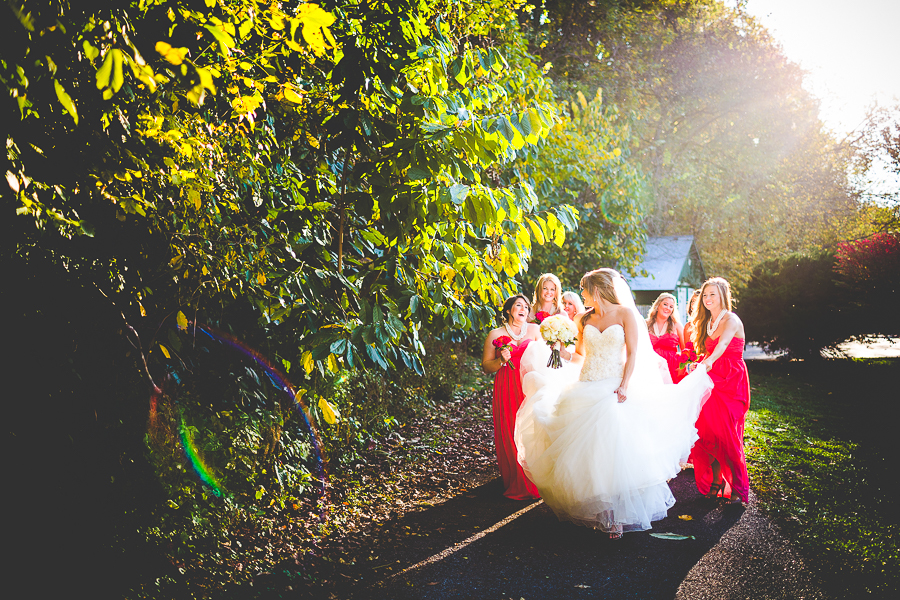Bride with bridesmaids, Arkansas Wedding Photographer