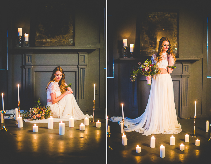 Fairlane Station - Northwest Arkansas Photographer - lissachandler.com -19 Candlelit Bridal Session, Bentonville AR Wedding Photographer