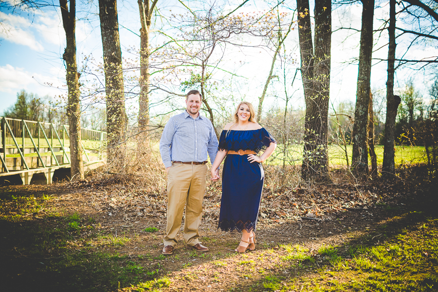 NWA Couples and Wedding Photographer, Springtime Engagement Photographs in a forest