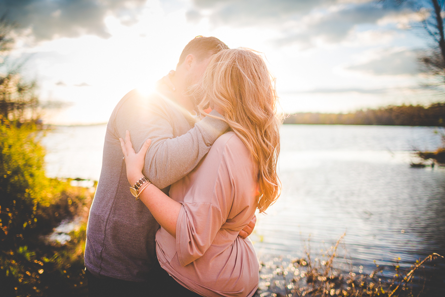 NWA Couples and Wedding Photographer, Springtime Engagement Photographs in a forest