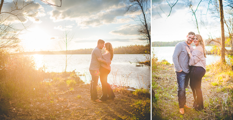NWA Couples and Wedding Photographer, Springtime Engagement Photographs in a forest