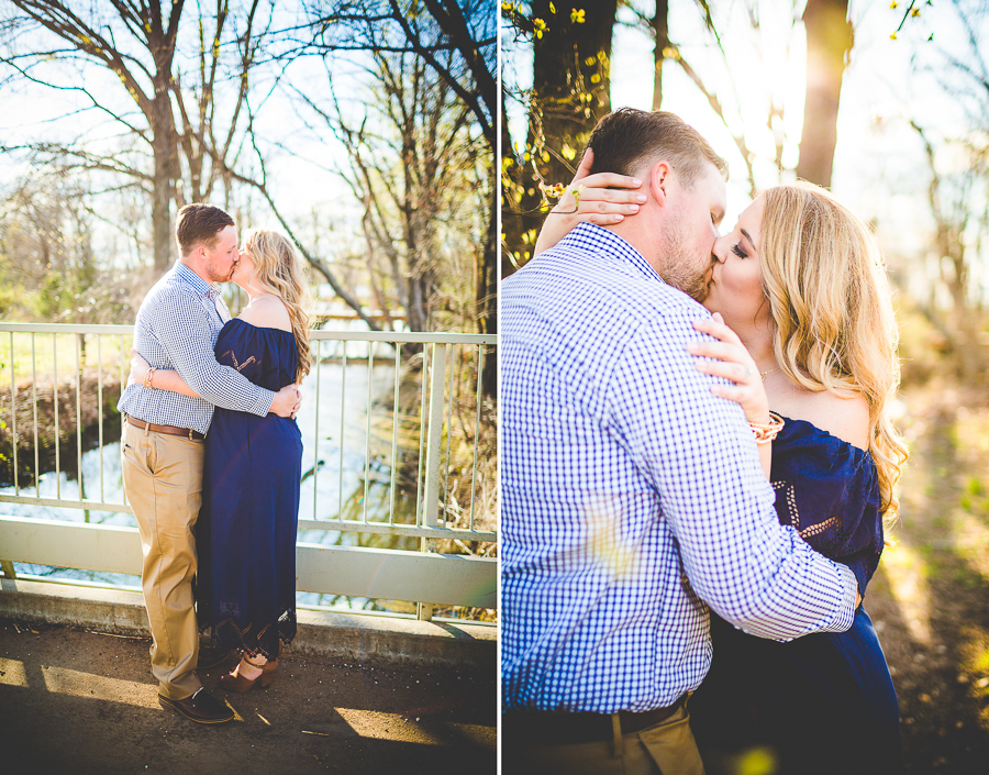 NWA Couples and Wedding Photographer, Springtime Engagement Photographs in a forest