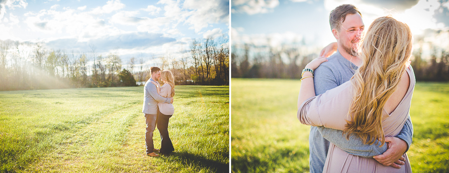 NWA Couples and Wedding Photographer, Springtime Engagement Photographs in a forest