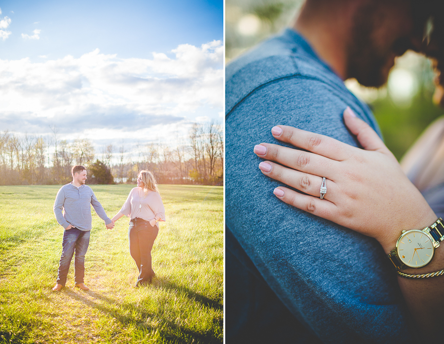 NWA Couples and Wedding Photographer, Springtime Engagement Photographs in a forest