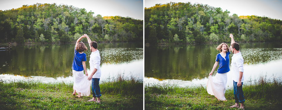 NWA Wedding Photographer - Lake and Forest Engagment Photographs - Julie & Levi -32