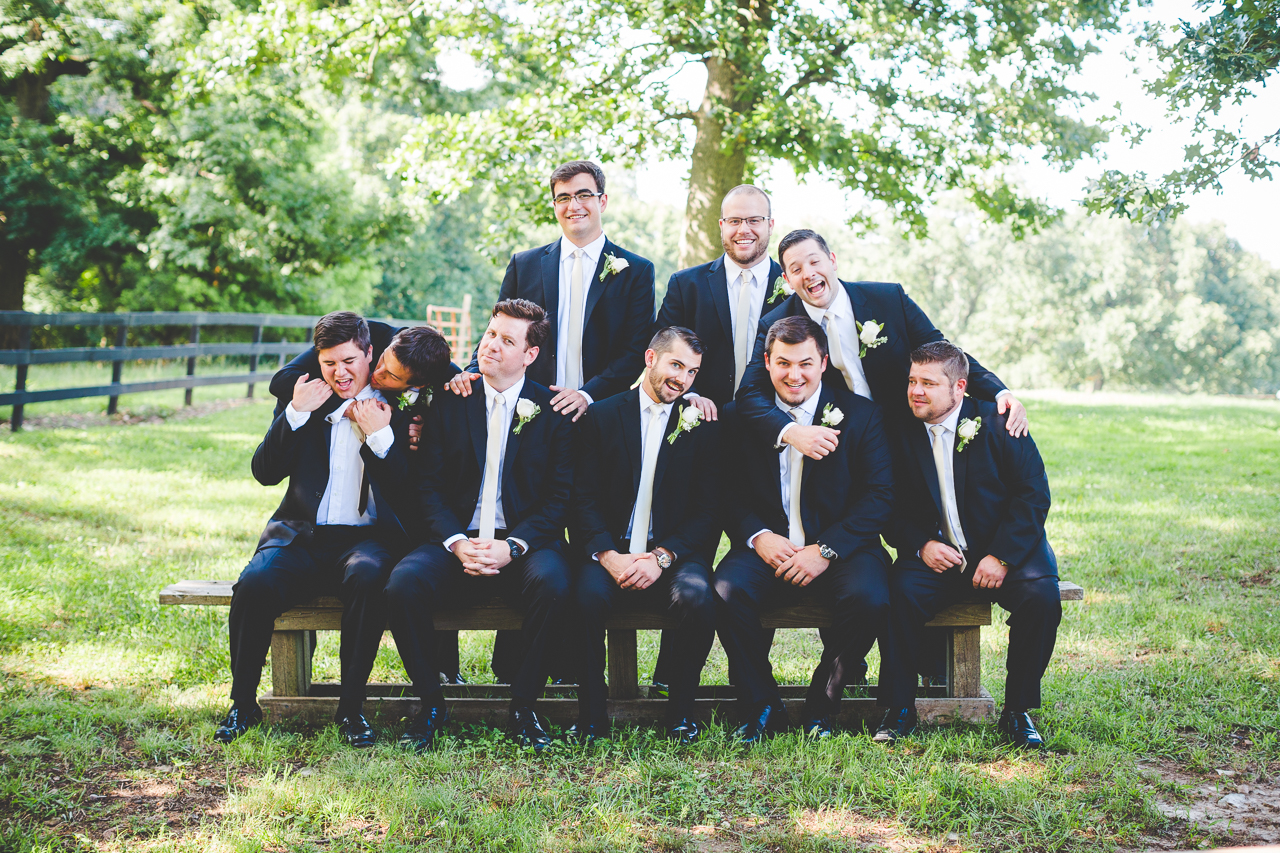 Lauren and JK - Wedding at the Barn at the Springs - NWA Wedding Photographer, lissachandler.com -10 Fun Photograph Ideas for Groomsmen, NWA Wedding Photographer