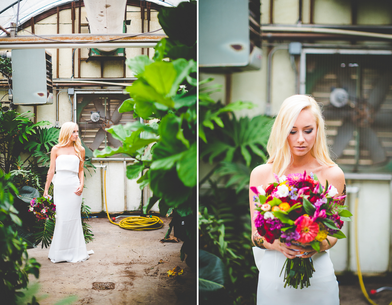 Creative Bridal Session, Bright and Bold Wedding Flowers, lissachandler.com