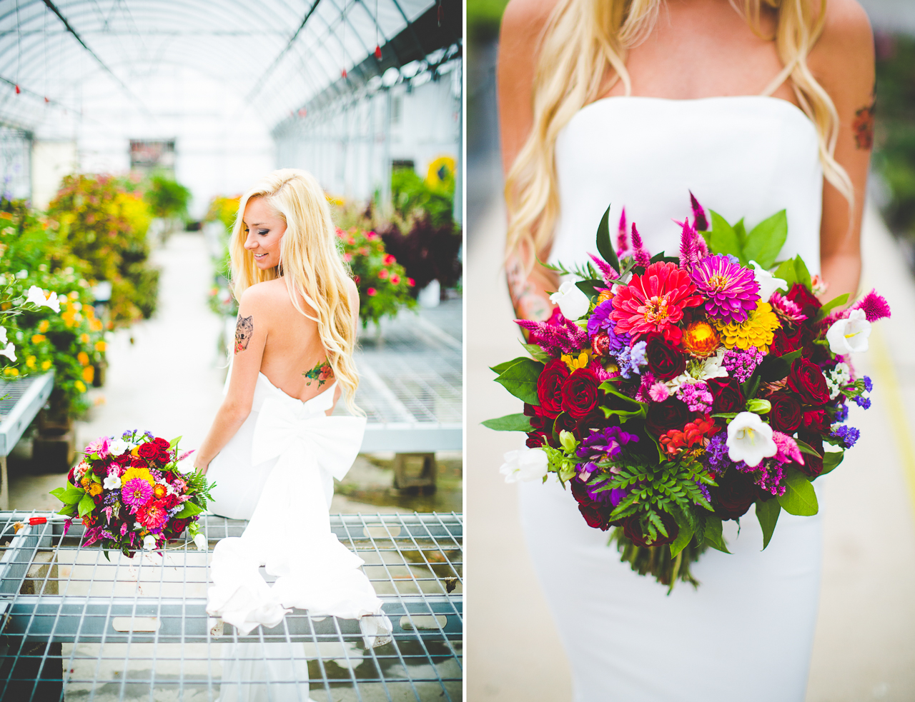 Creative Bridal Session, Bright and Bold Wedding Flowers, lissachandler.com