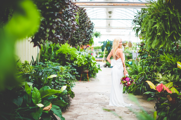 Bridal Session In A Greenhouse