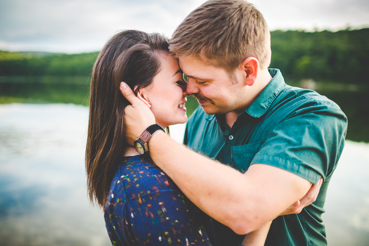 Outdoor Summer Engagements by Lake