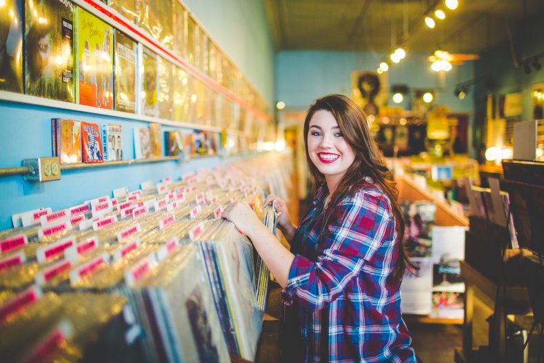 Senior Photographs in a Record Store, lissachandler.com