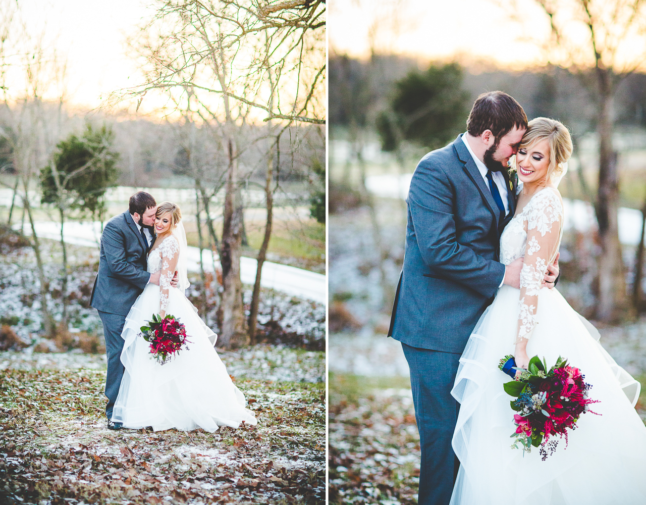 Snowy Wedding at Sassafras Springs in Springdale, lissachandler.com