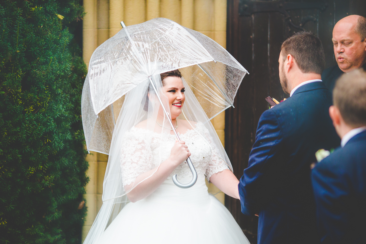 Rainy Winter Wedding at St. Catherine's at Bell Gable