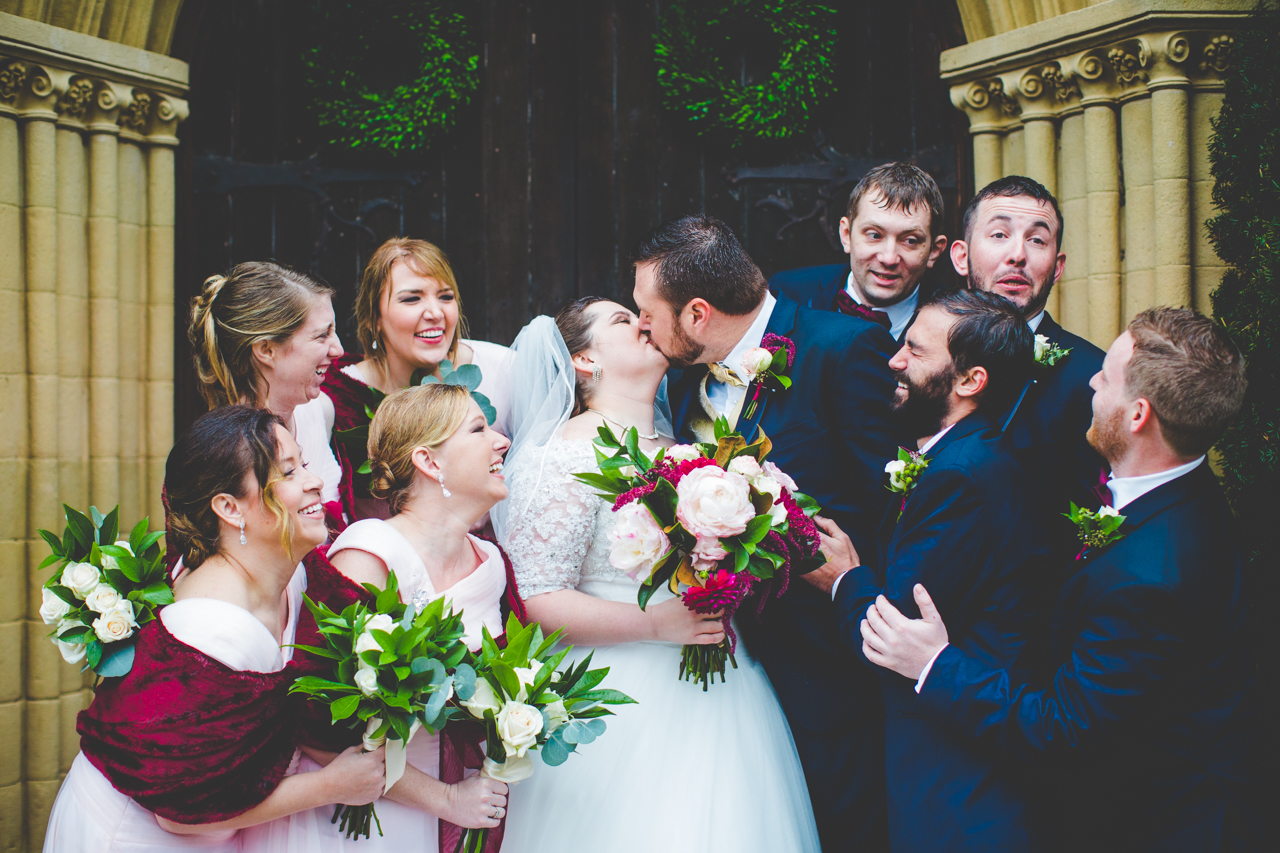 Rainy Winter Wedding at St. Catherine's at Bell Gable