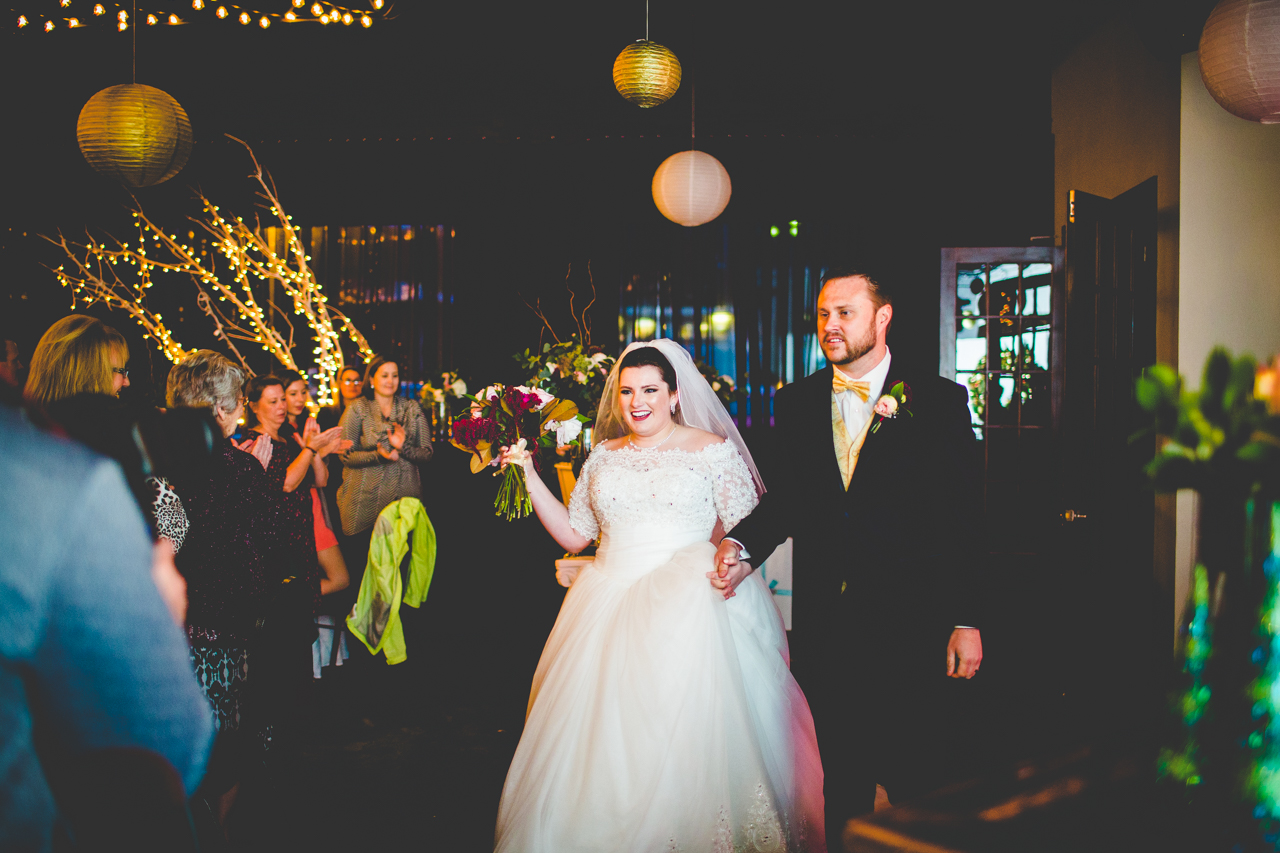 Winter Wedding Reception at Mermaid's in Fayetteville Arkansas