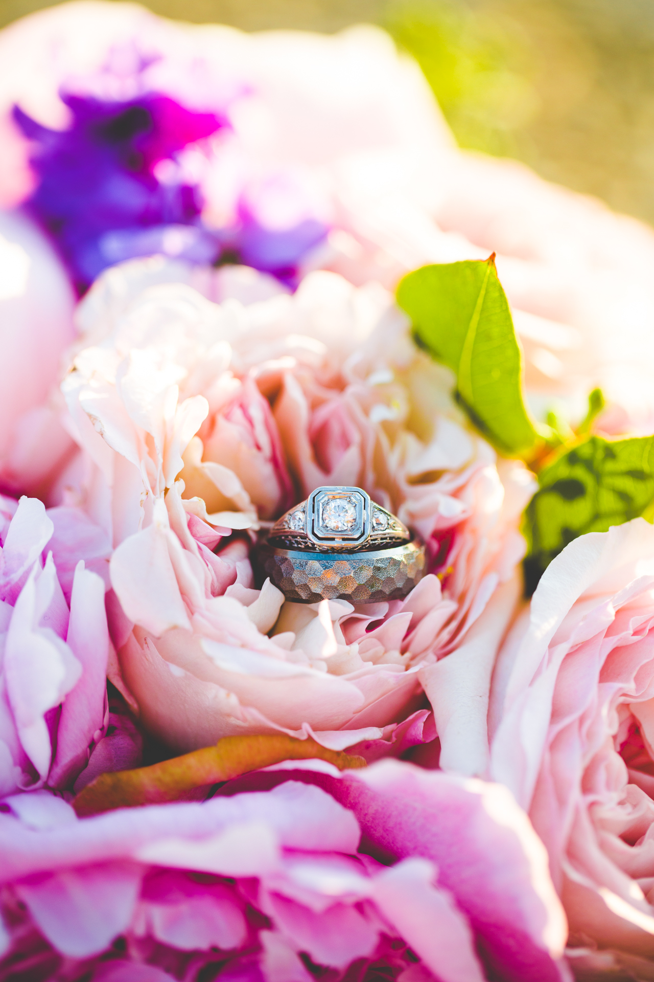 close up ring shot | wedding bouquet by shannon's custom floral in arkansas