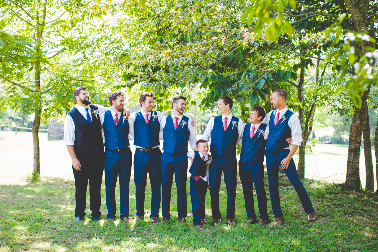 groomsmen at sassafras springs wedding by lissa chandler photography