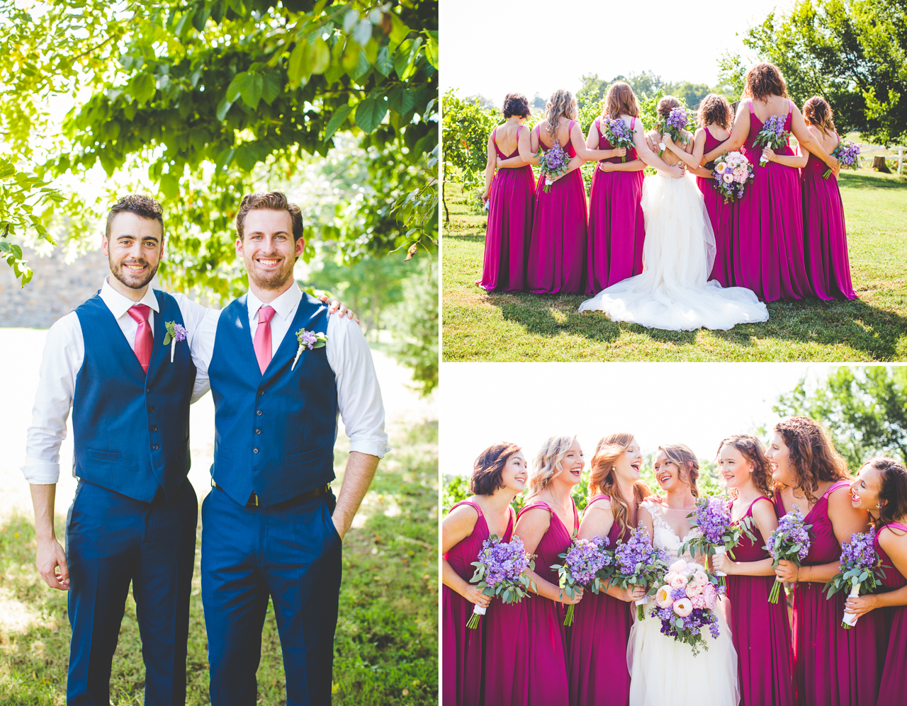 bridal party photographs - summer wedding at sassafras springs in springdale, arkansas