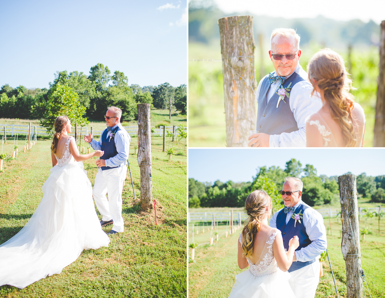 Bride and Father First Look