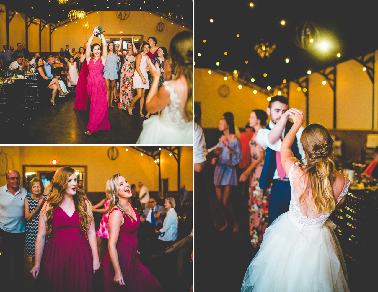 Bouquet Toss and Wedding Reception at Sassafras Springs in Northwest Arkansas | Lissa Chandler Photography 