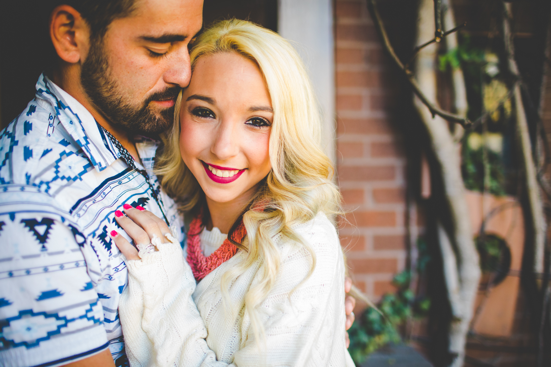 engagement session on dickson street in fayetteville arkansas