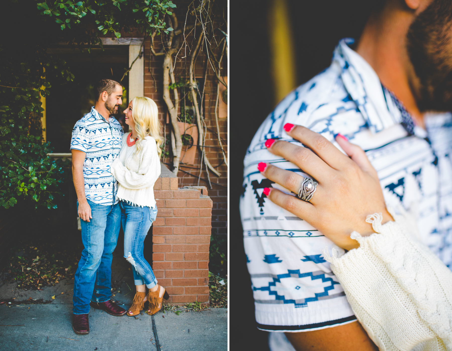 Fall Engagement Photographs by NWA Wedding Photographer Lissa Chandler | Close up of ring